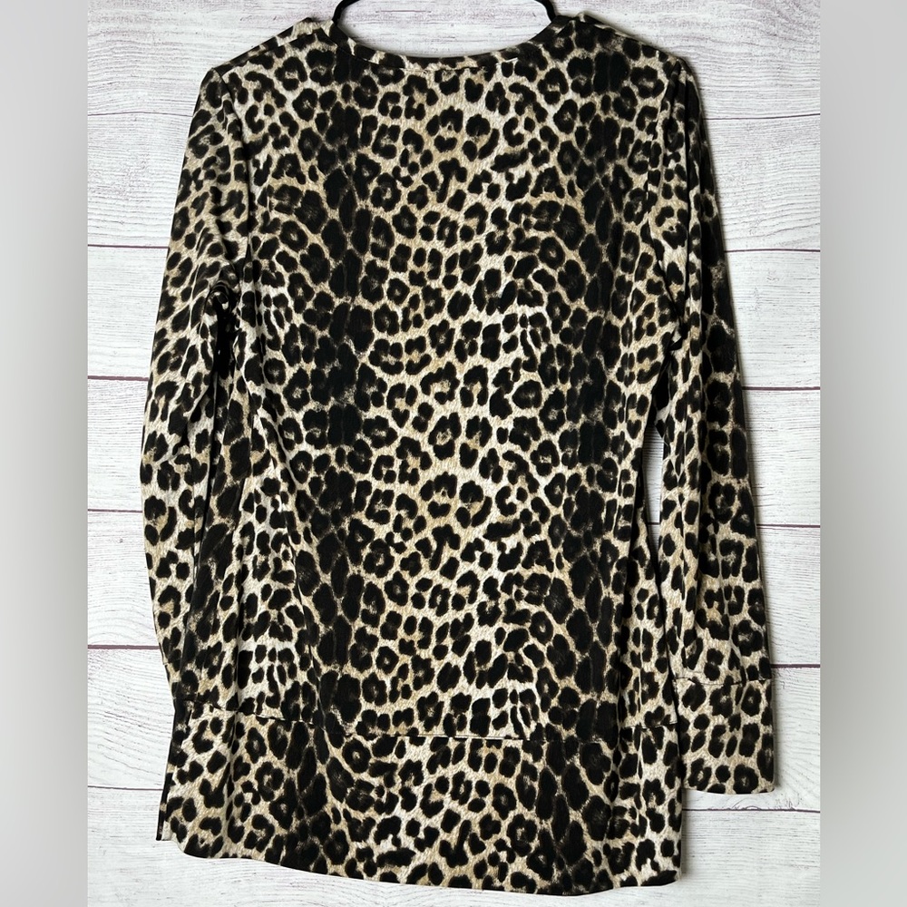 Cache Leopard Cheetah Print Top with Rhinestone Gem Designs - Picture 3 of 7